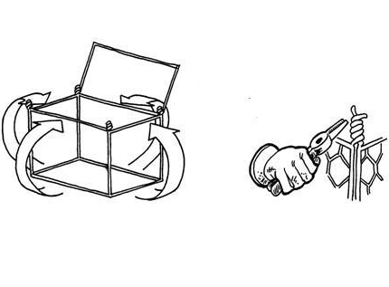 綁扎鉛絲石籠四個(gè)角 綁扎鉛絲石籠四個(gè)角